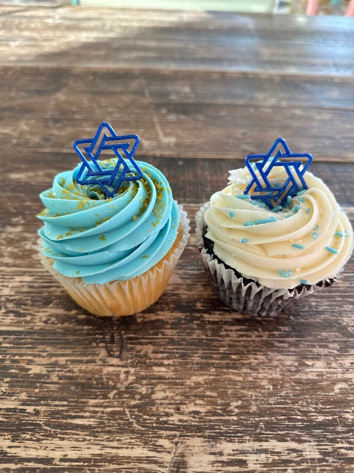 Happy Hanukkah JUMBO Cupcake 2 Pack
