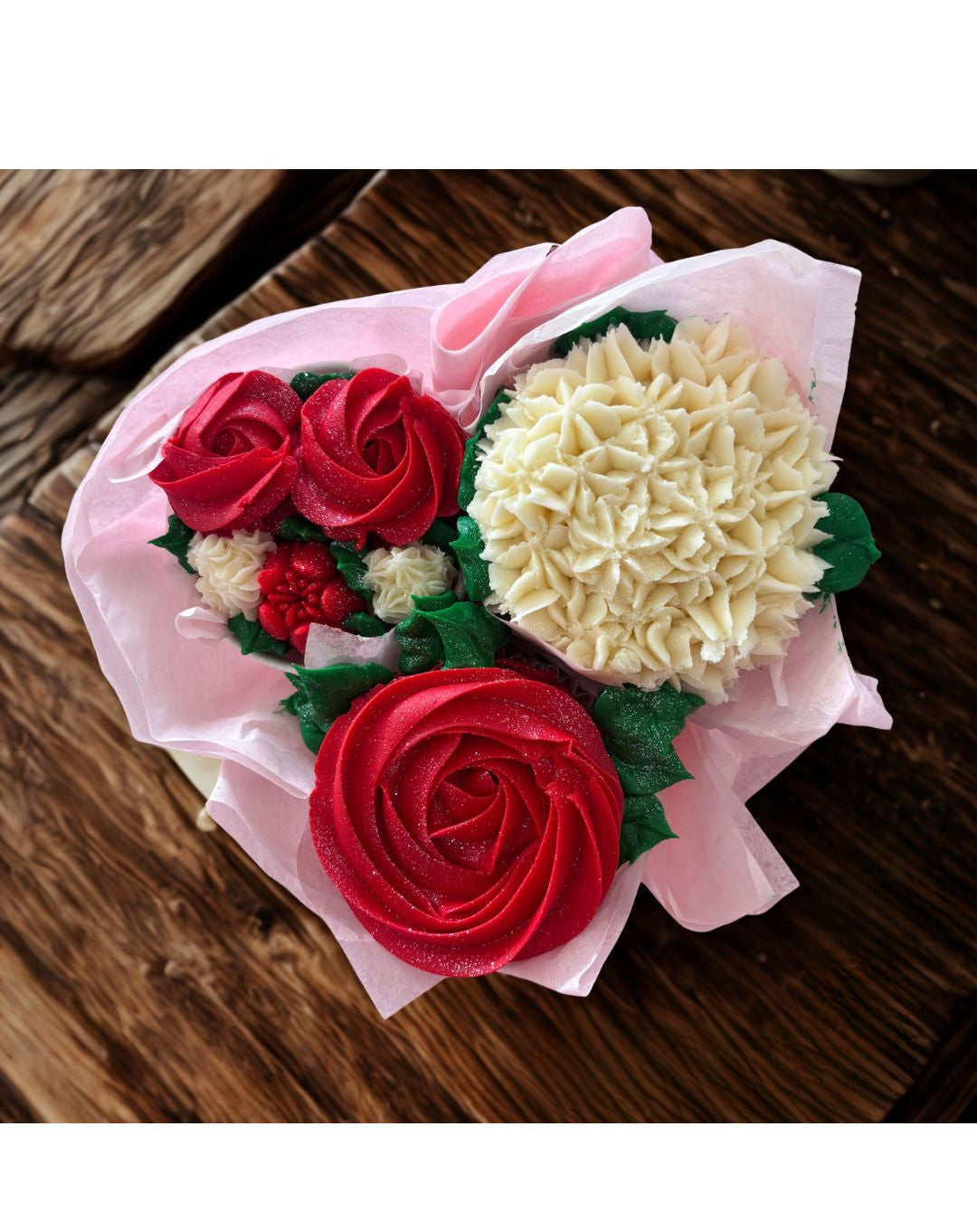 💘Cupcake Floral Bouquet (3 or 7 ct.)