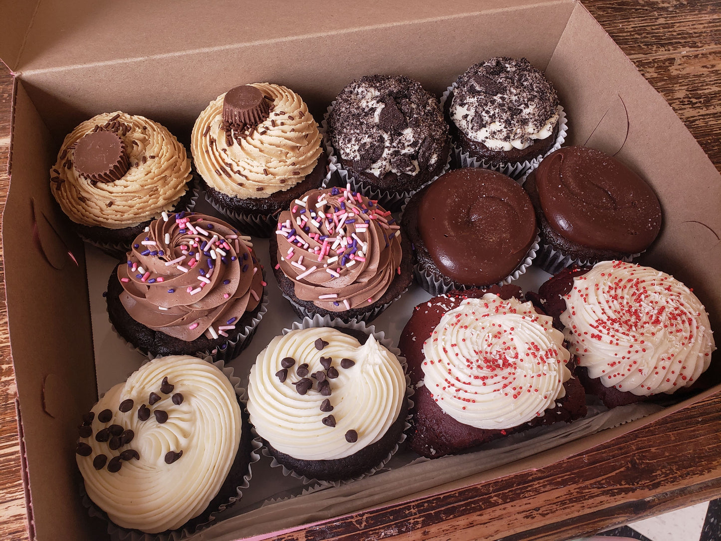 Chocolate Lovers Dozen JUMBO Cupcakes