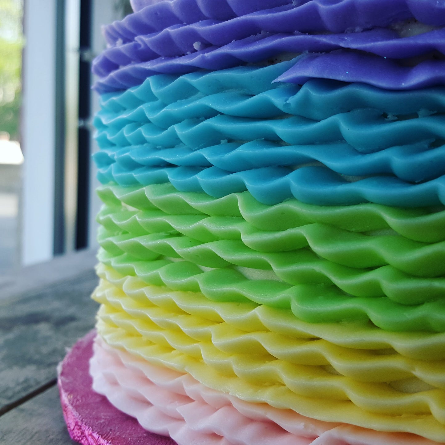 Buttercream Layered Ruffle Cake