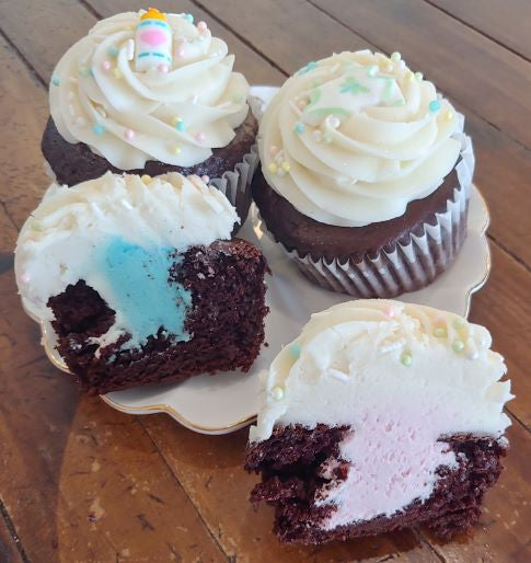 Gender Reveal Jumbo Cupcake 4-Pack