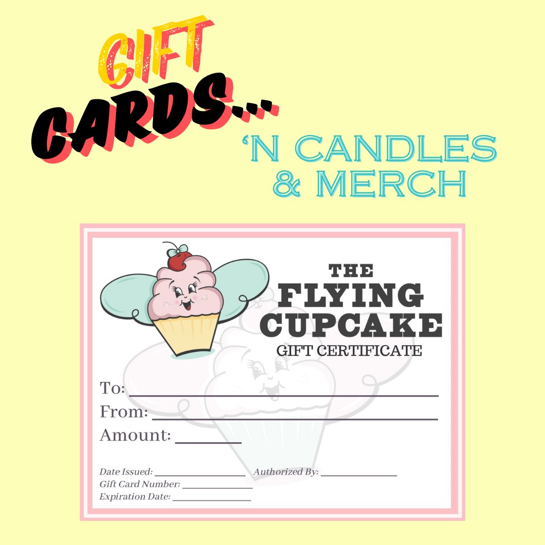 GIFT CARDS, CANDLES, MERCH