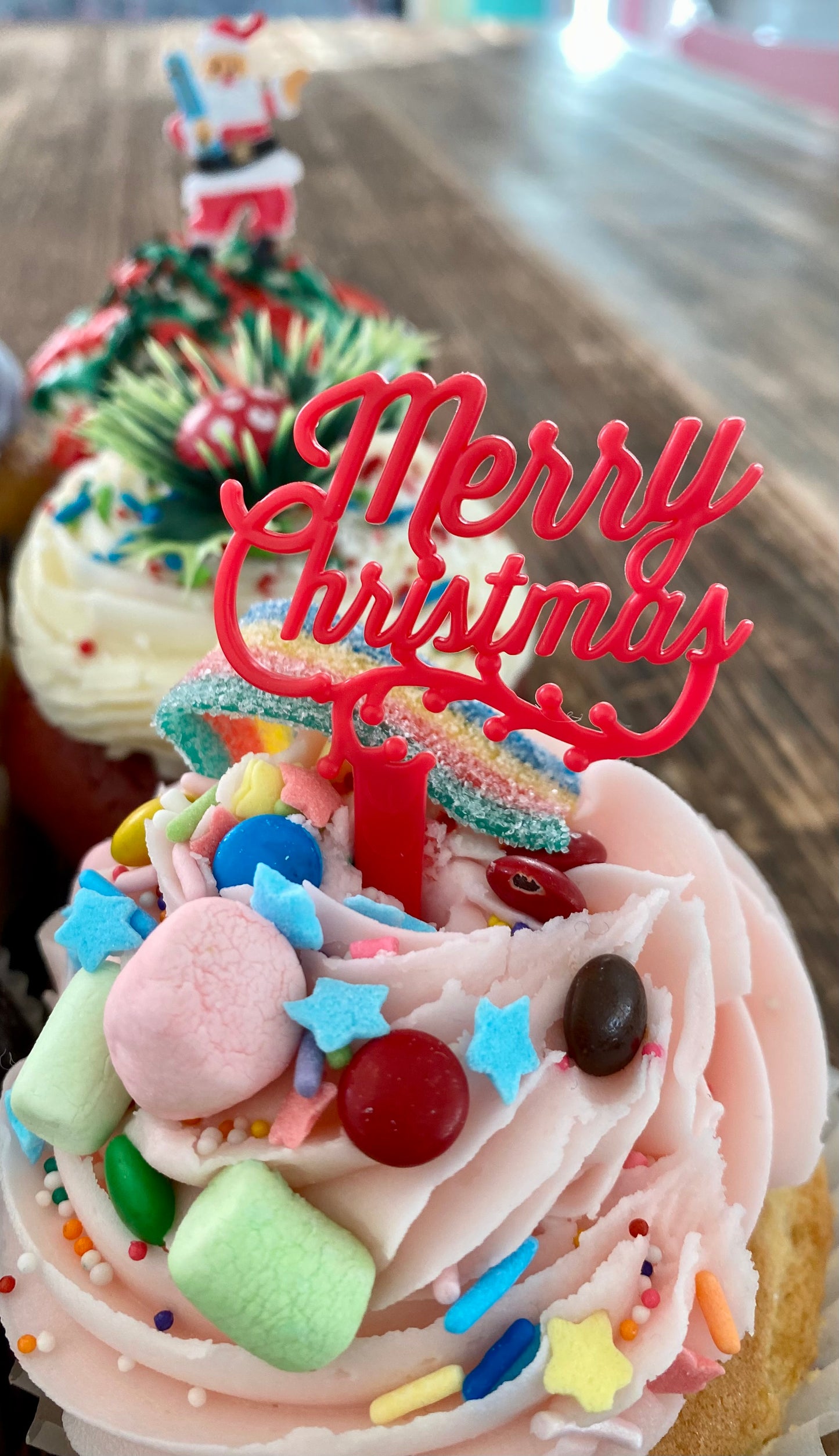 Twelve Cupcakes of Christmas w/Vintage Toppers Dozen