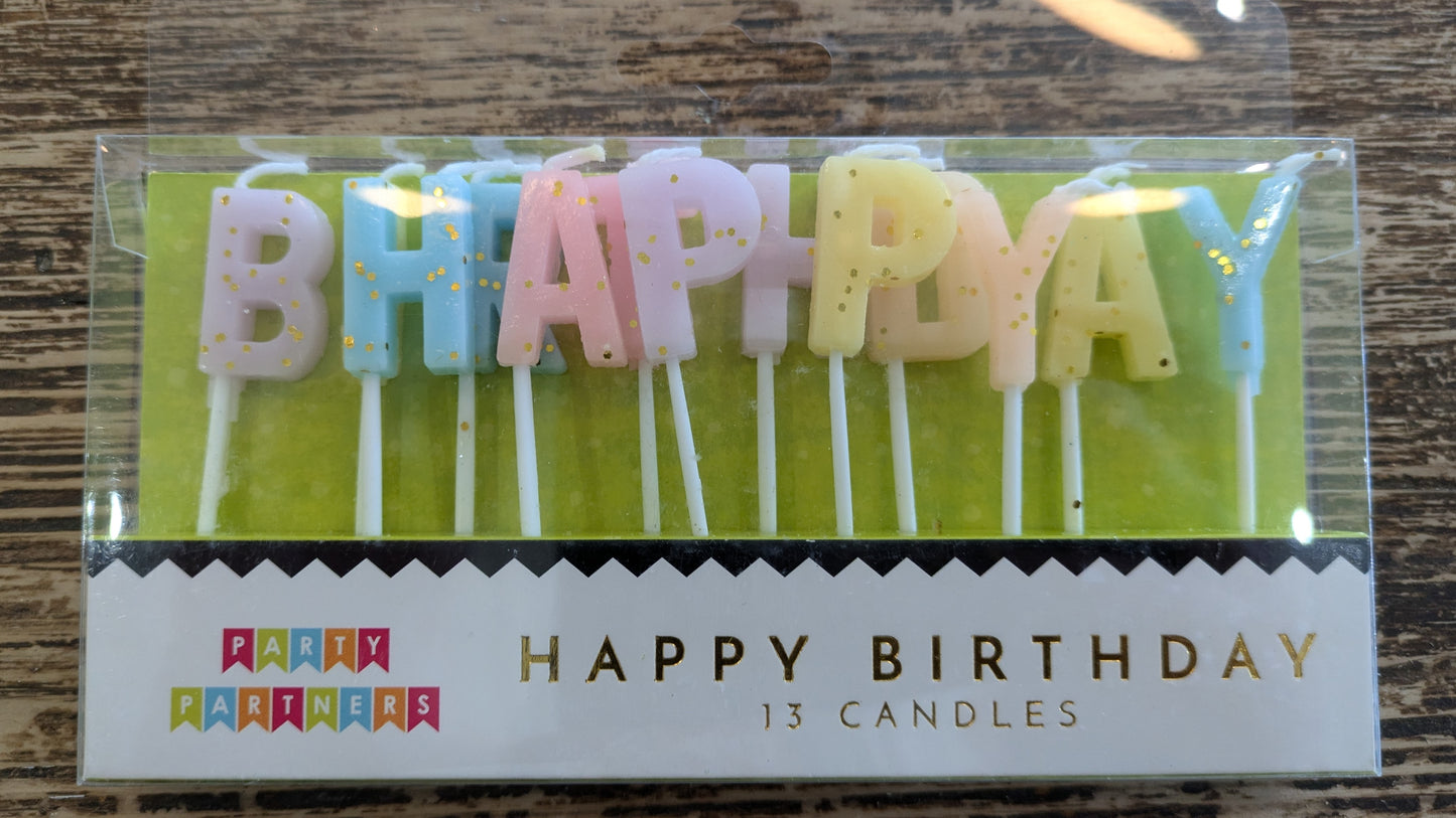 Happy Birthday Candles Set