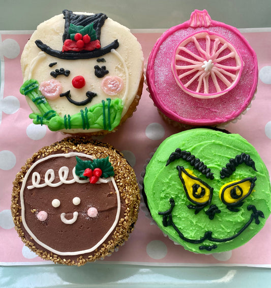 🎄Holly Jolly Christmas Pals JUMBO Cupcake 4 Pack