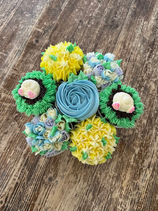 🐰Easter Springtime Cupcake Floral Bouquet