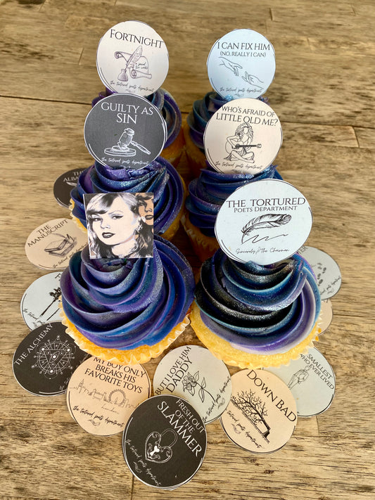 The Tortured Poets Department (and bonus track The Manuscript) Cupcake 6-Pack