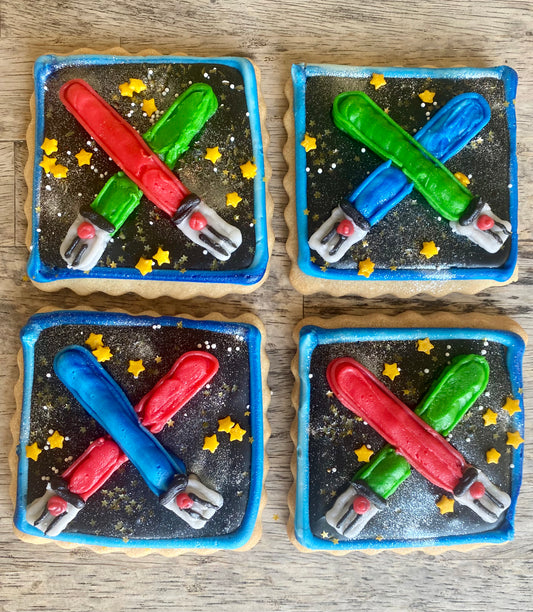 ⭐May the 4th Be With You - Star Wars Lightsaber Sugar Cookie 4, 6, 12 Pack