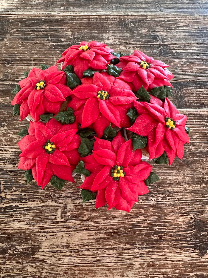 Poinsettia Cupcake Bouquet