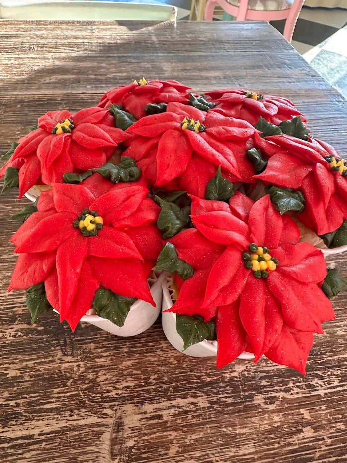 Poinsettia Cupcake Bouquet
