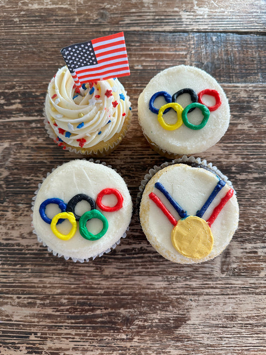 Olympic Opening Ceremony Cupcake - 4 Pack