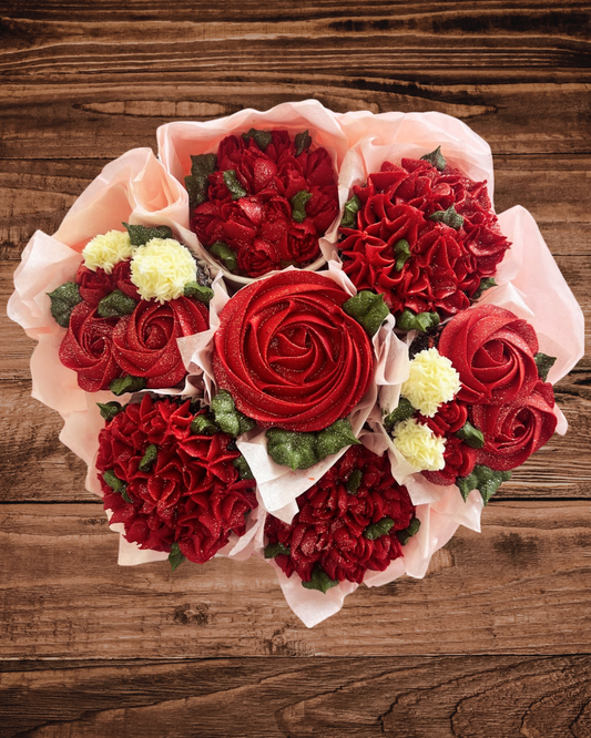 💘Cupcake Floral Bouquet (3 or 7 ct.)