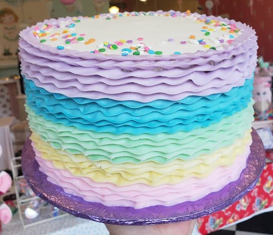 Buttercream Layered Ruffle Cake