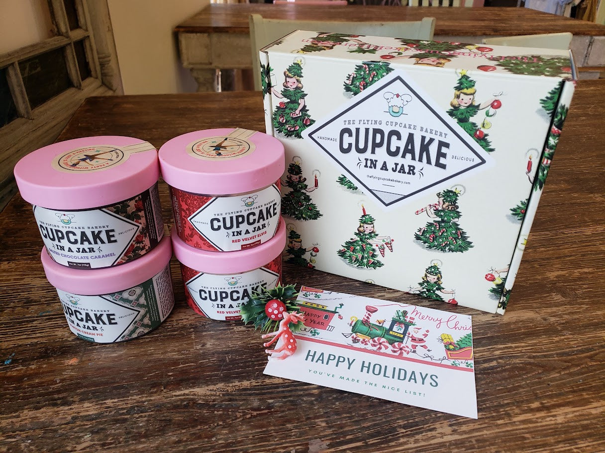 Christmas Holiday Edition Cupcakes-in-a-Jar 4 Pack SHIPPED!