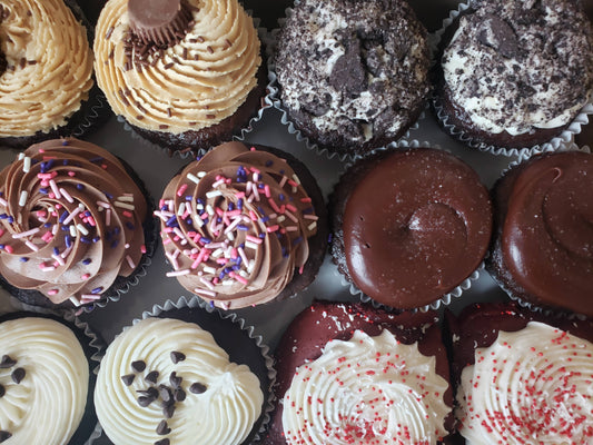 Chocolate Lovers Dozen JUMBO Cupcakes