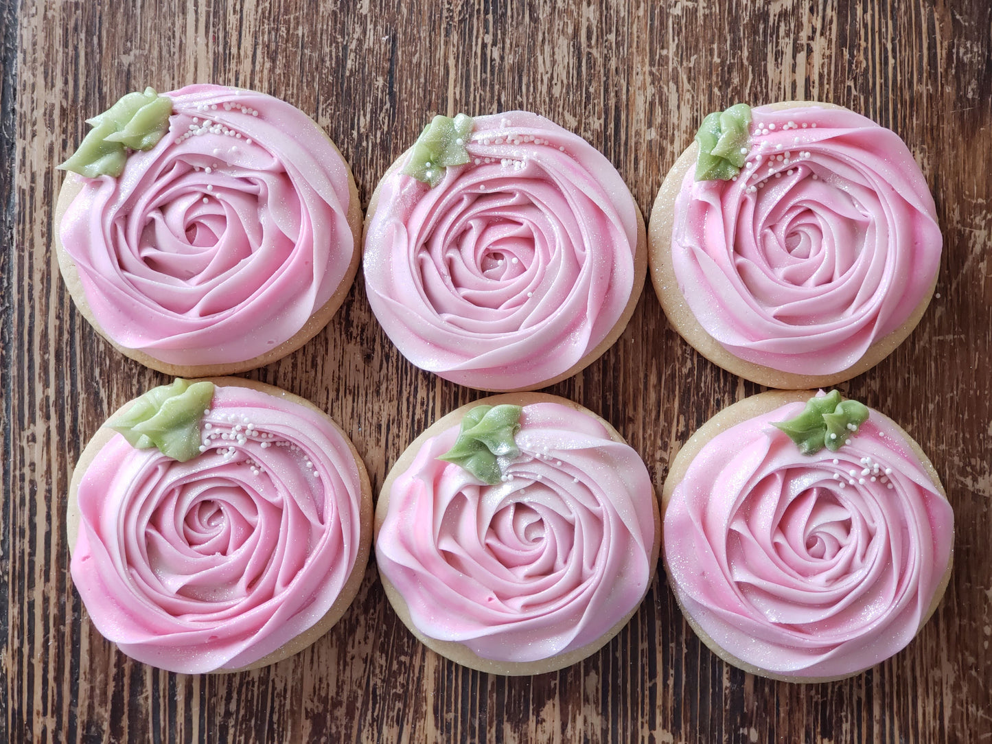 Mother's Day Rosette Sugar Cookies