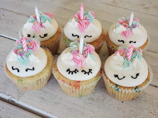 Unicorn Family of 6 Jumbo Cupcakes