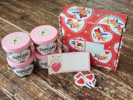 💟Valentine's Box of Four Cupcakes-in-a-Jar SHIPPED!